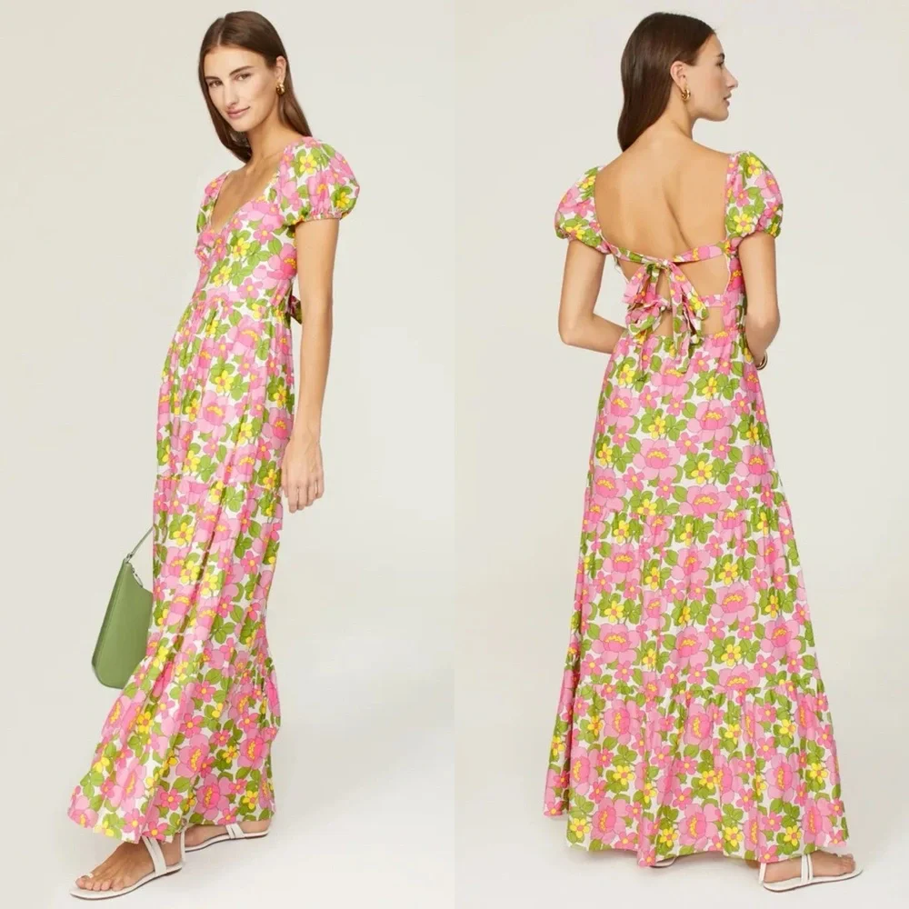Show Me Your Mumu Cathy Maxi Dress in Fresh Floral - Picture 3 of 13